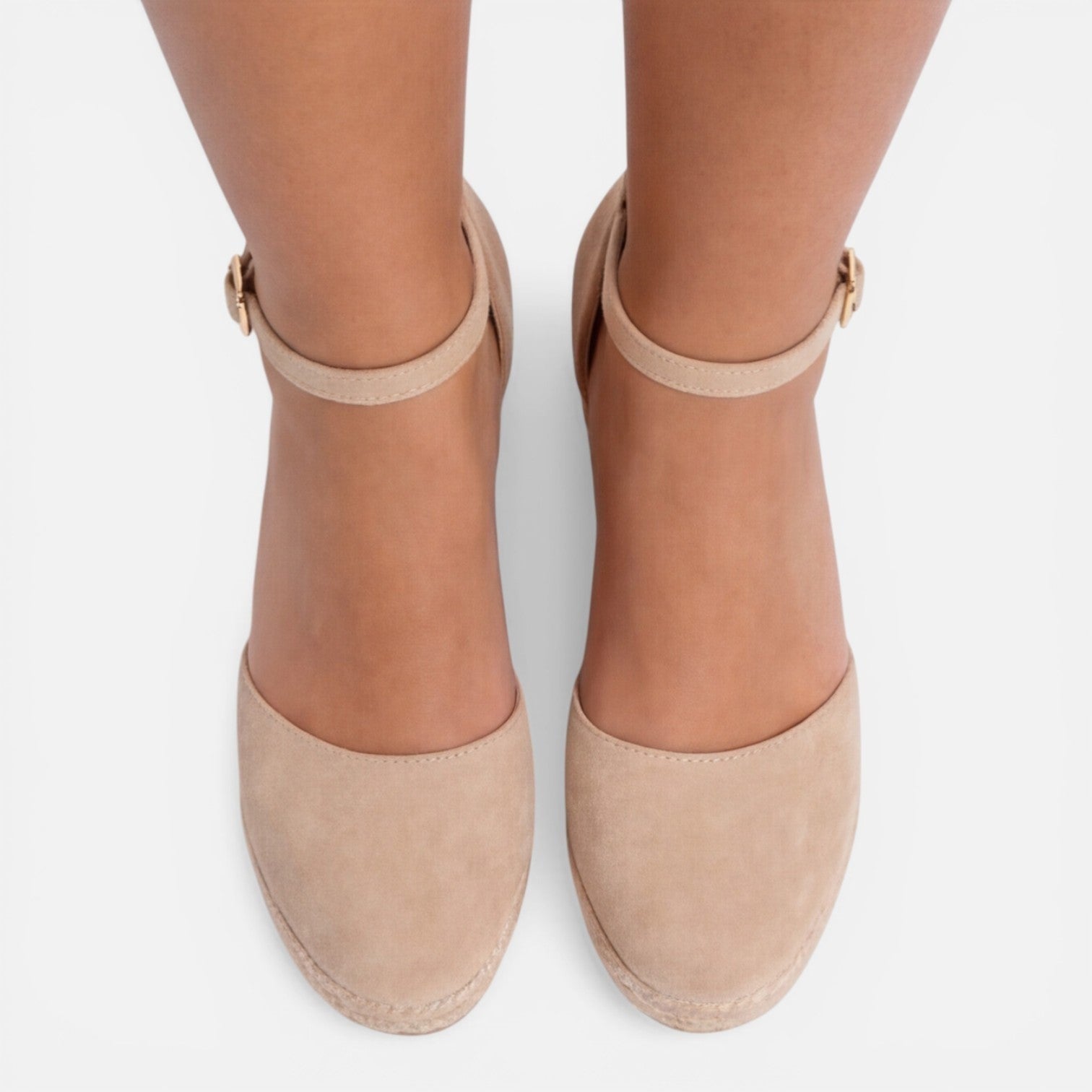 Zaila | Black Closed Toe Ankle Strap Espadrille Wedges 8