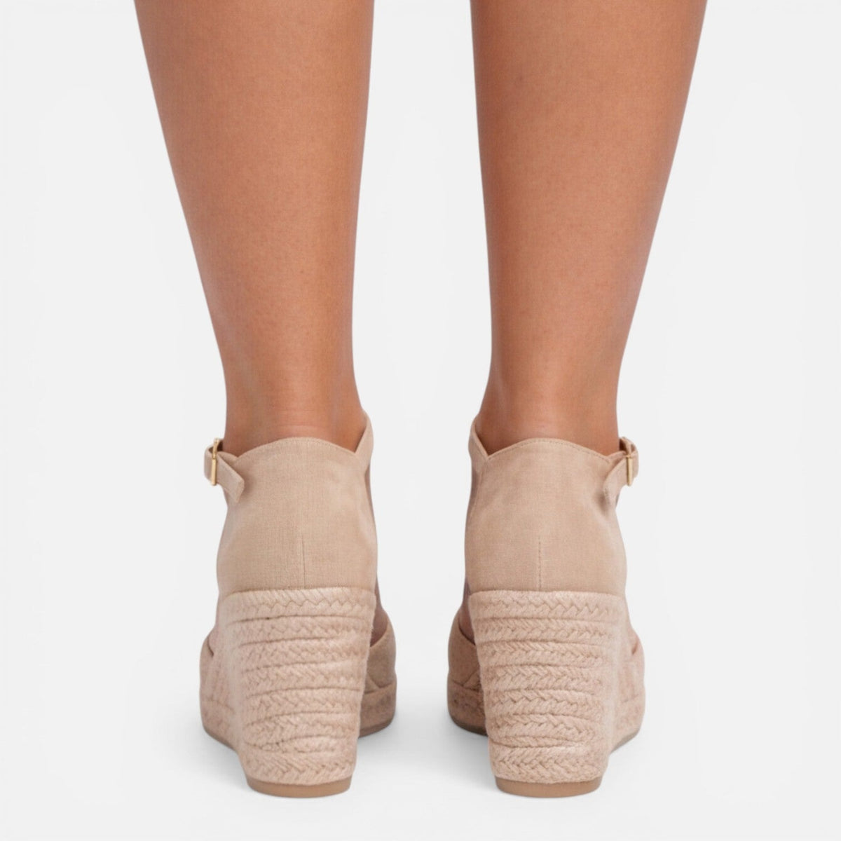 Zaila | Black Closed Toe Ankle Strap Espadrille Wedges 10