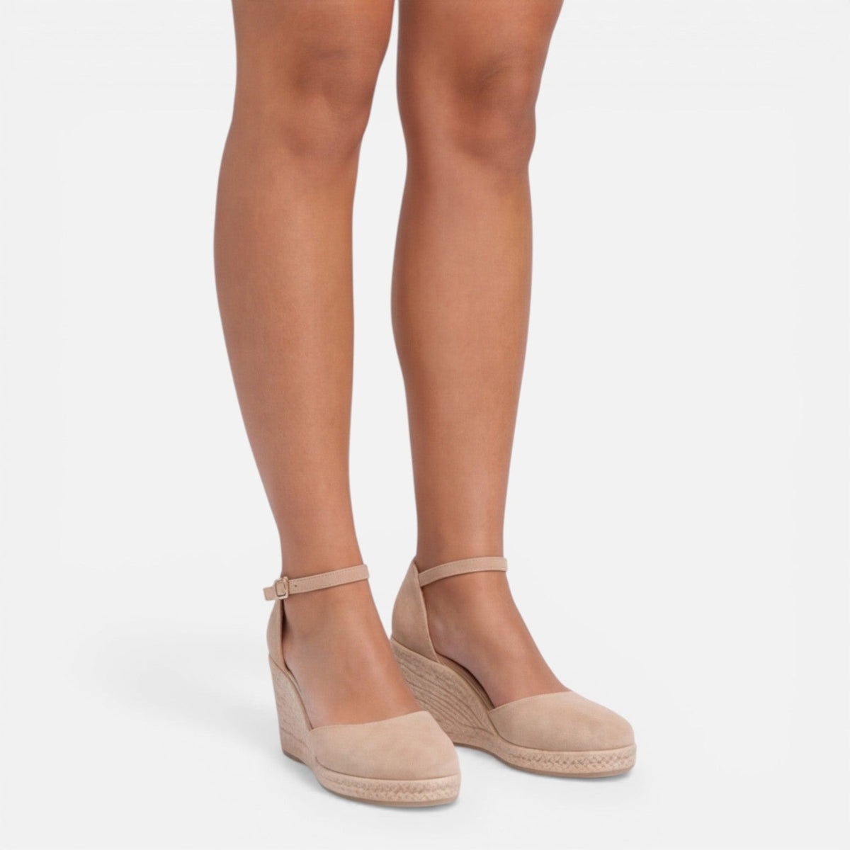 Zaila | Black Closed Toe Ankle Strap Espadrille Wedges 11