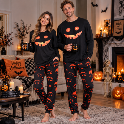 Jack O'Lantern | Pumpkin Face Halloween Pyjamas 1