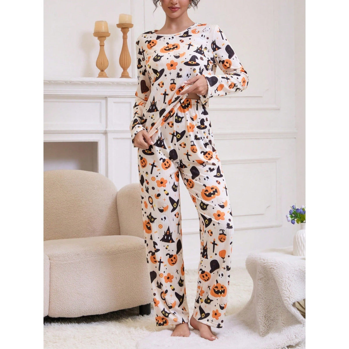 Spooky Hollow | Pumpkin Ghost Halloween Pyjamas 3