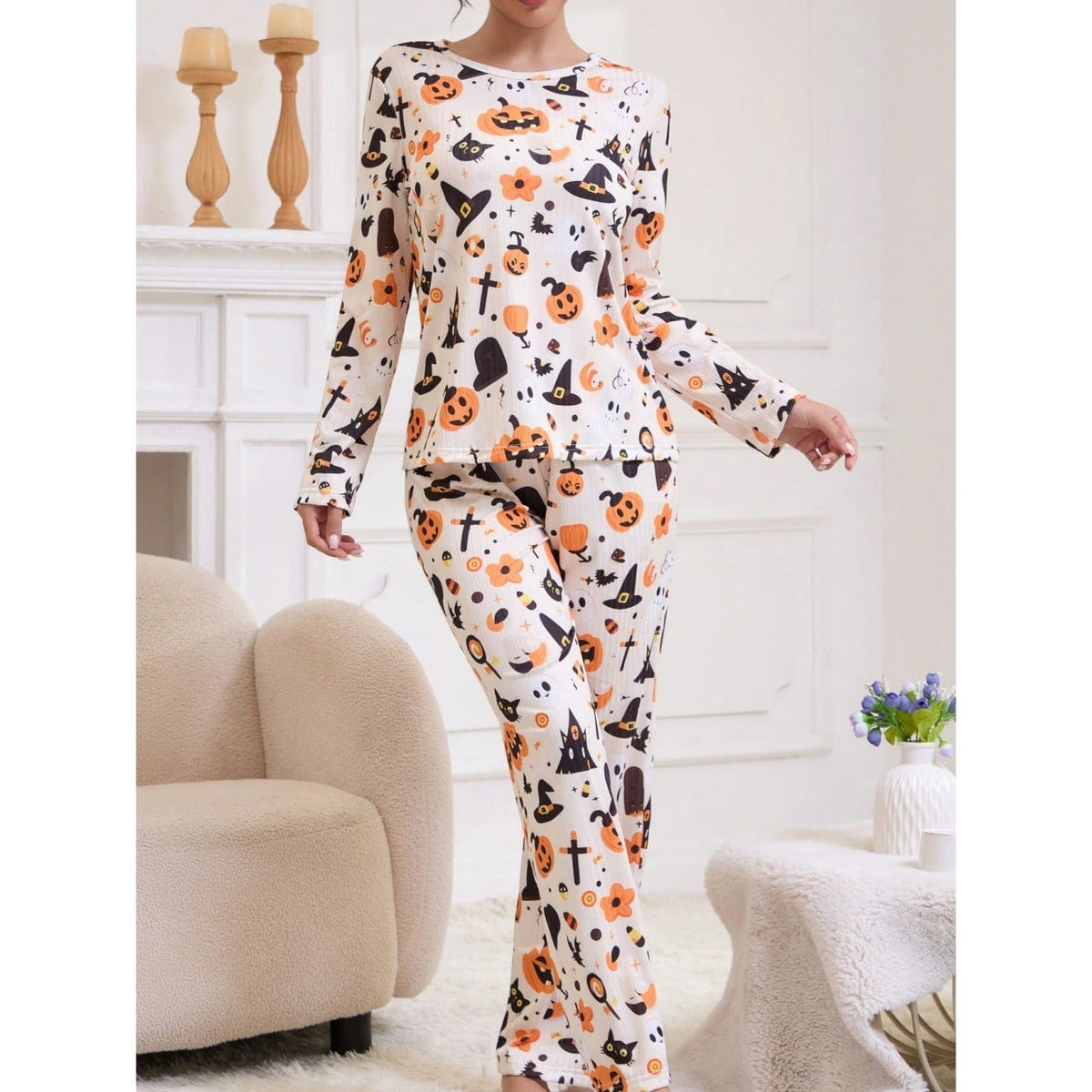 Spooky Hollow | Pumpkin Ghost Halloween Pyjamas 4