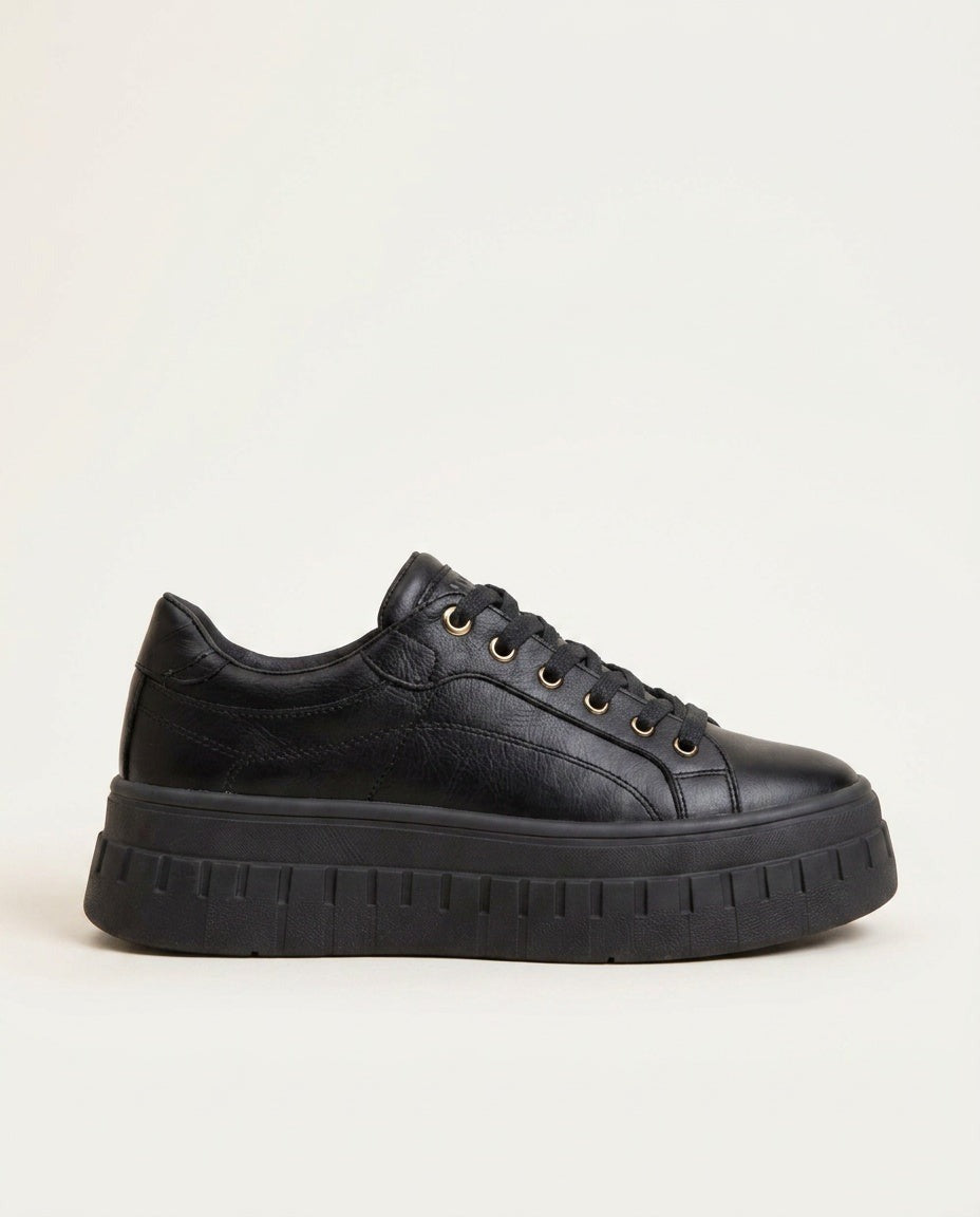 Marlow | Tan Lace Up Chunky Platform Sneakers 5
