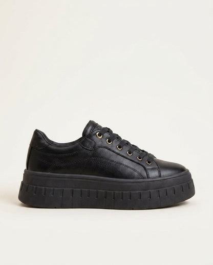 Marlow | Tan Lace Up Chunky Platform Sneakers 5