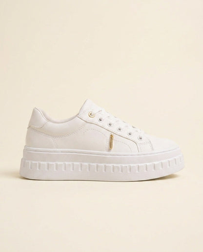 Marlow | Tan Lace Up Chunky Platform Sneakers 8