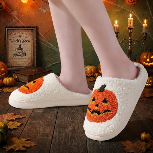 Midnight Bat | Pumpkin Halloween Slippers 1
