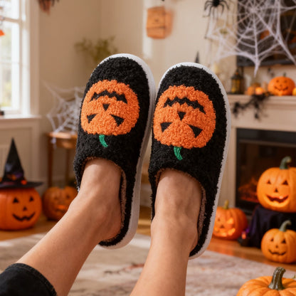 Midnight Bat | Pumpkin Halloween Slippers 9