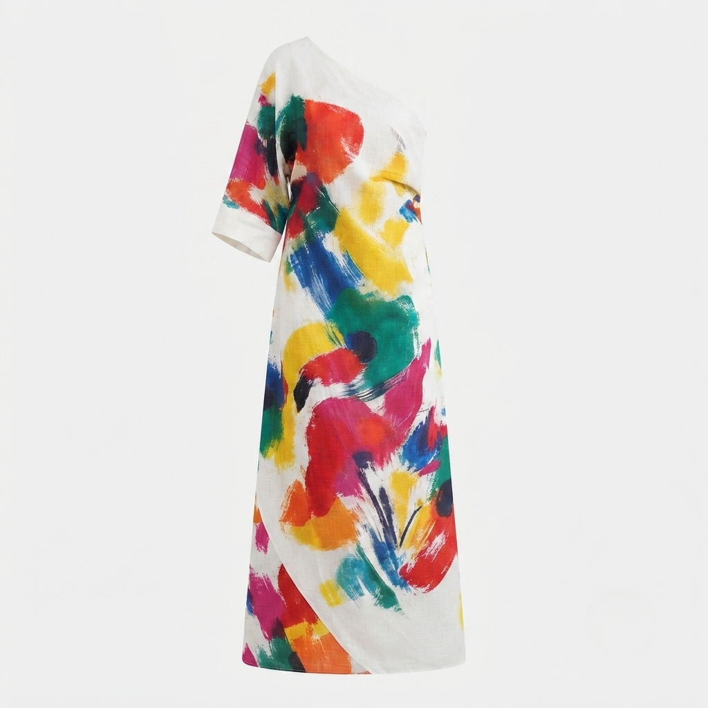 Grace Sullivan | Artistic Abstract Melbourne Cup Maxi Dress 2