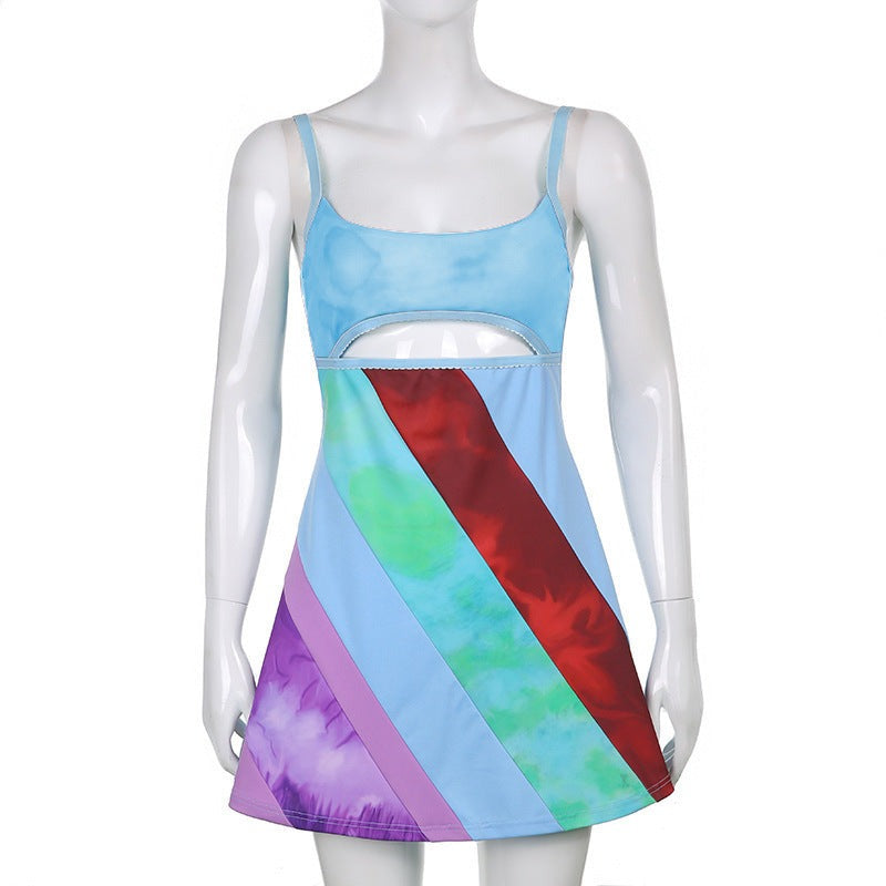 Tara Kelly | Patchwork Cut Out Race Day Mini Dress 13