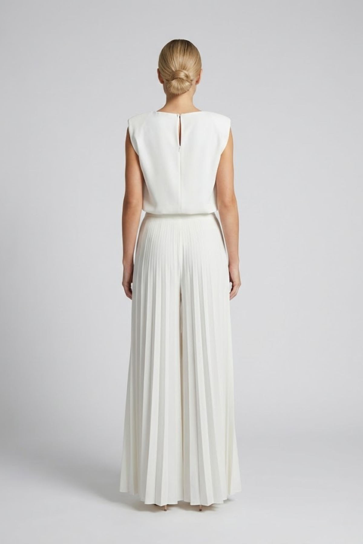 Amara | Black Cap Sleeve Top and Pleated Wide Leg Two Piece Set 7
