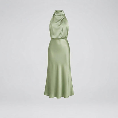 Isla Crompton | Satin Halter Race Day Midi Dress 2