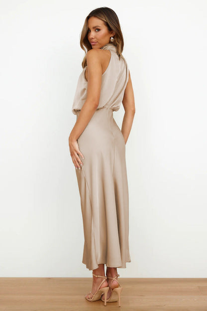 Isla Crompton | Satin Halter Race Day Midi Dress 5