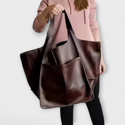 Urania | Oversized Leather Weekender Bag 16