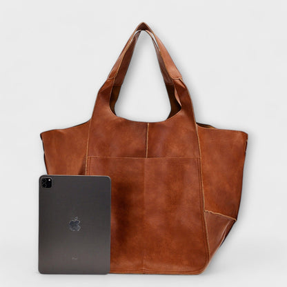 Urania | Oversized Leather Weekender Bag 6