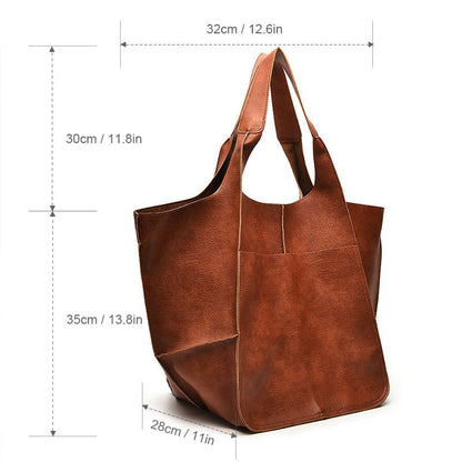 Urania | Oversized Leather Weekender Bag 7