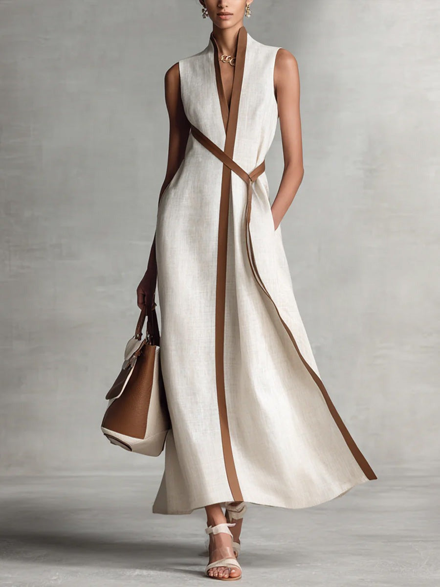 Isabella | V Neck Wrap Melbourne Cup Maxi Dress 1