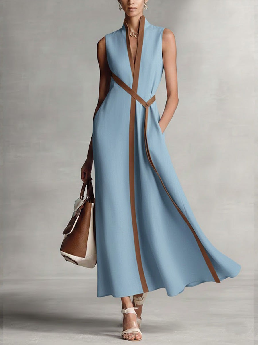 Isabella | V Neck Wrap Melbourne Cup Maxi Dress 3