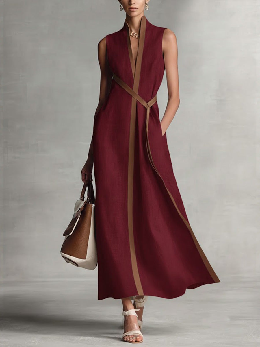 Isabella | V Neck Wrap Melbourne Cup Maxi Dress 5