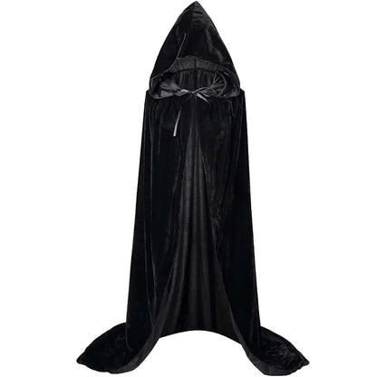 Corvin | Black Velvet Hooded Halloween Cloak 1