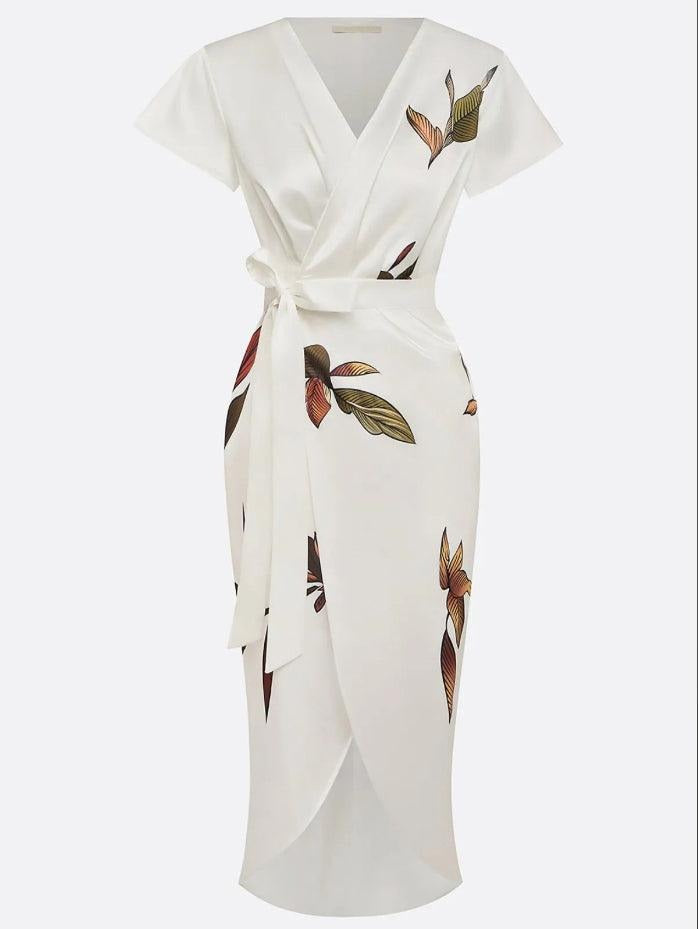 Eleanor | Floral Garden Party Wrap Midi Dress 6