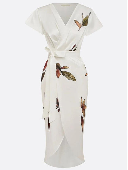 Eleanor | Floral Garden Party Wrap Midi Dress 6