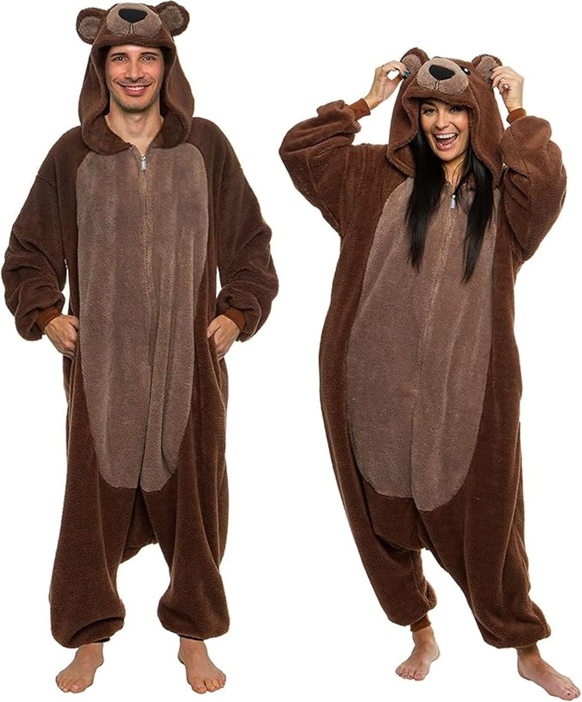 Bruno | Brown Teddy Bear Hooded Onesie Costume 6