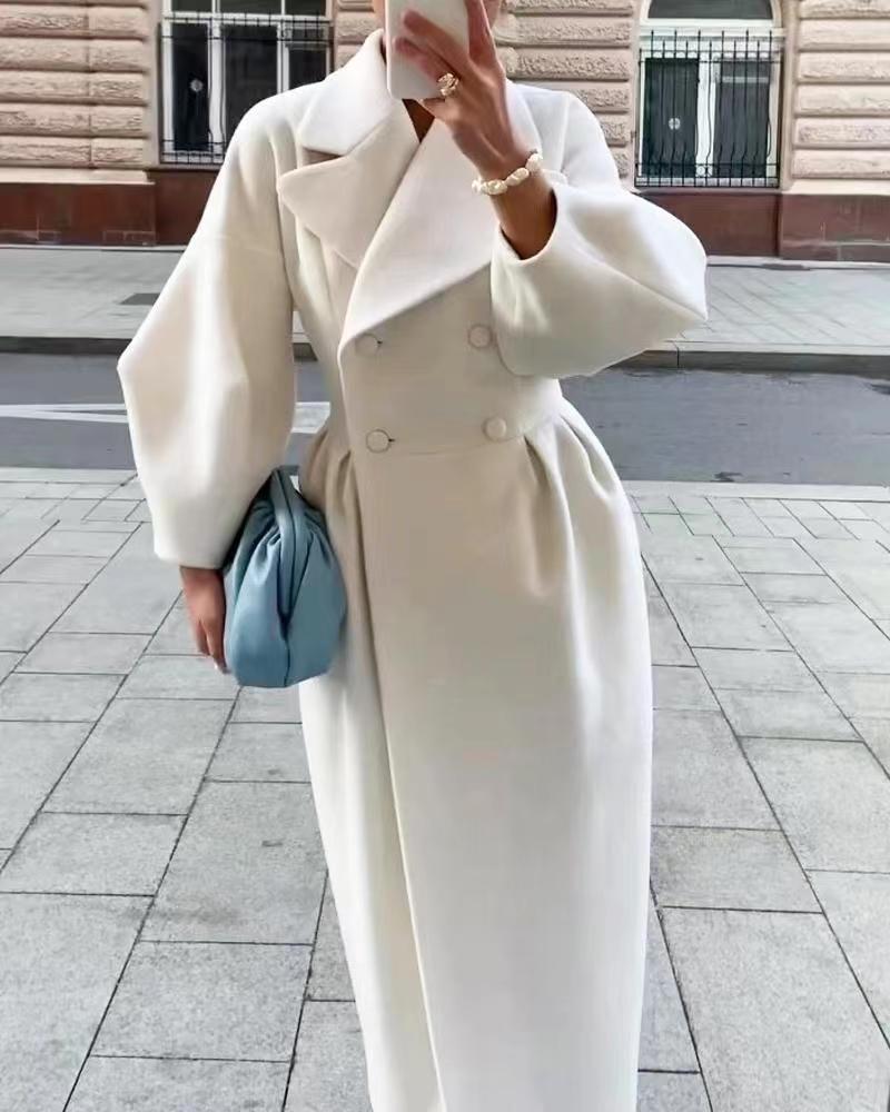 Rachael | Women's Wide Lapel Double-Breasted Wrap Coat