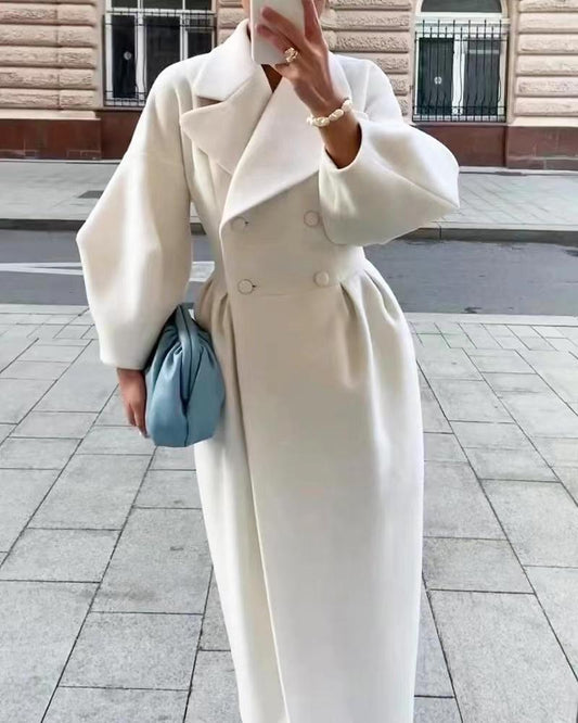 Rachael | Women's Wide Lapel Double-Breasted Wrap Coat