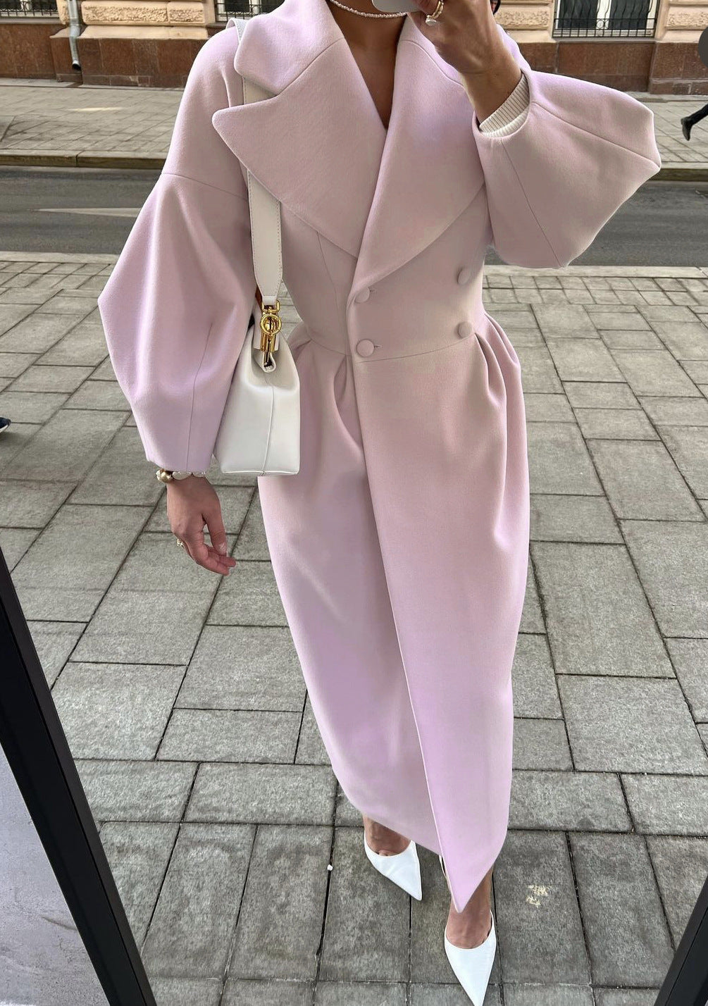 Rachael | Women's Wide Lapel Double-Breasted Wrap Coat