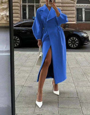 Rachael | Women's Wide Lapel Double-Breasted Wrap Coat