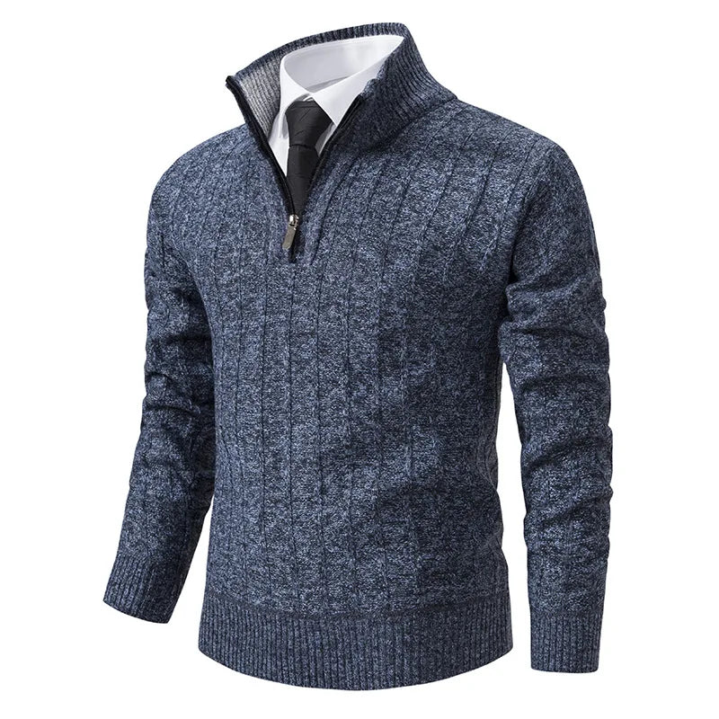 Ronald | Men's Quarter-Zip Cable Knit Jumper