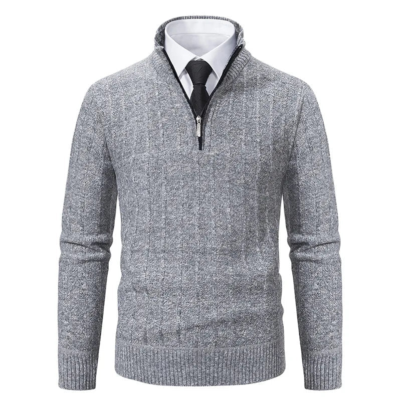 Ronald | Men's Quarter-Zip Cable Knit Jumper
