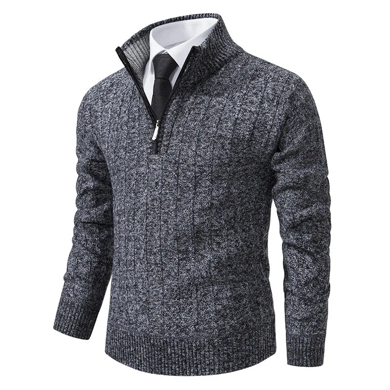 Ronald | Men's Quarter-Zip Cable Knit Jumper