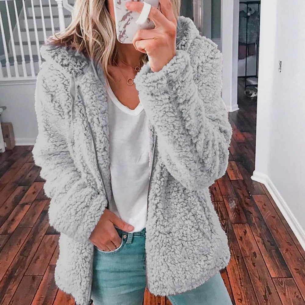 Sandy | Women's Zip Up Hooded Fleece Jacket