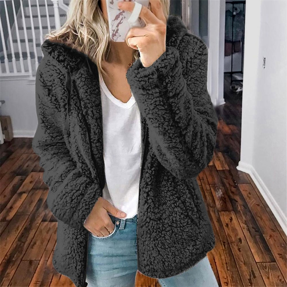 Sandy | Women's Zip Up Hooded Fleece Jacket