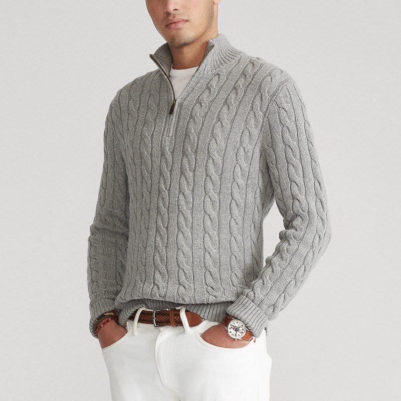 Scott | Men's Cable Knit Quarter-Zip Jumper