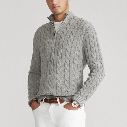 Scott | Men's Cable Knit Quarter-Zip Jumper