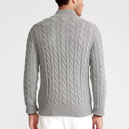 Scott | Men's Cable Knit Quarter-Zip Jumper