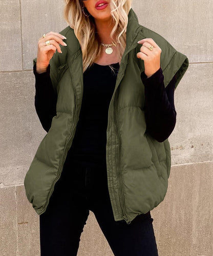 Stella | Women's Quilted Stand Collar Puffer Vest