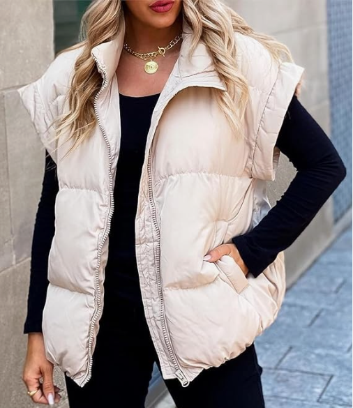Stella | Women's Quilted Stand Collar Puffer Vest