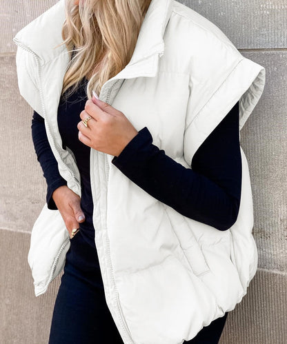 Stella | Women's Quilted Stand Collar Puffer Vest