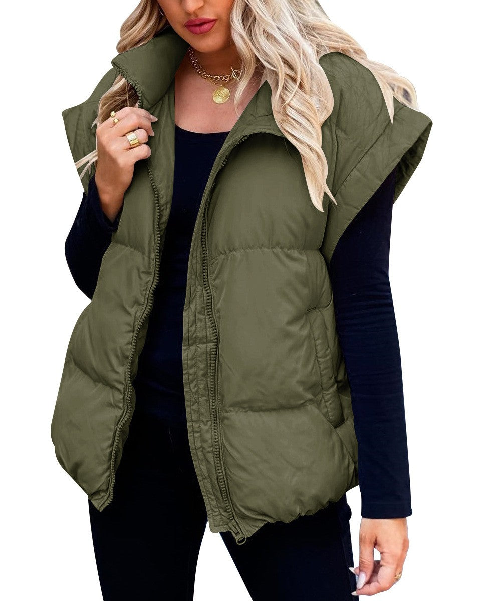 Stella | Women's Quilted Stand Collar Puffer Vest