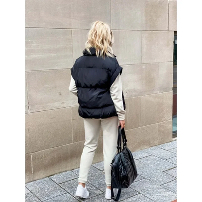 Stella | Women's Quilted Stand Collar Puffer Vest