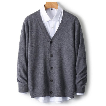 Steven | Men's V-Neck Button Front Knit Cardigan
