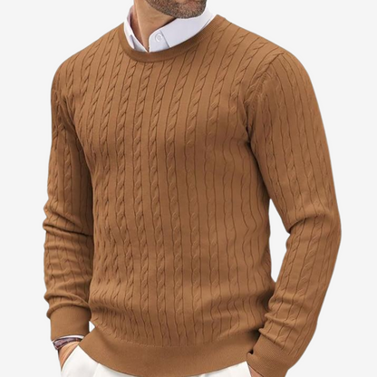 Victor | Men's Crew Neck Cable Knit Jumper