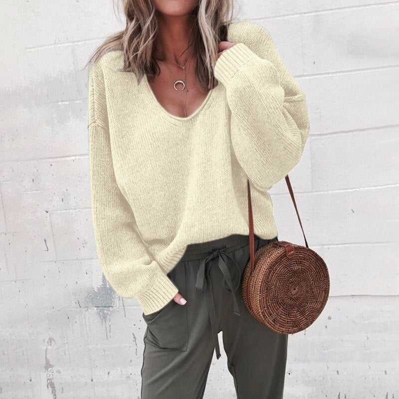 Winnie | Women's Oversized V-Neck Jumper