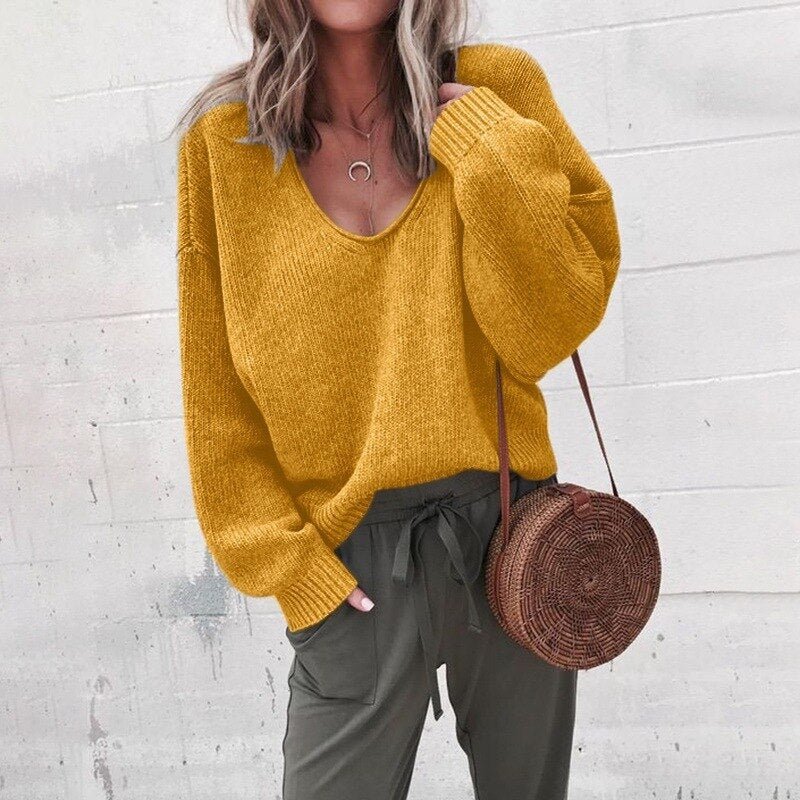 Winnie | Women's Oversized V-Neck Jumper