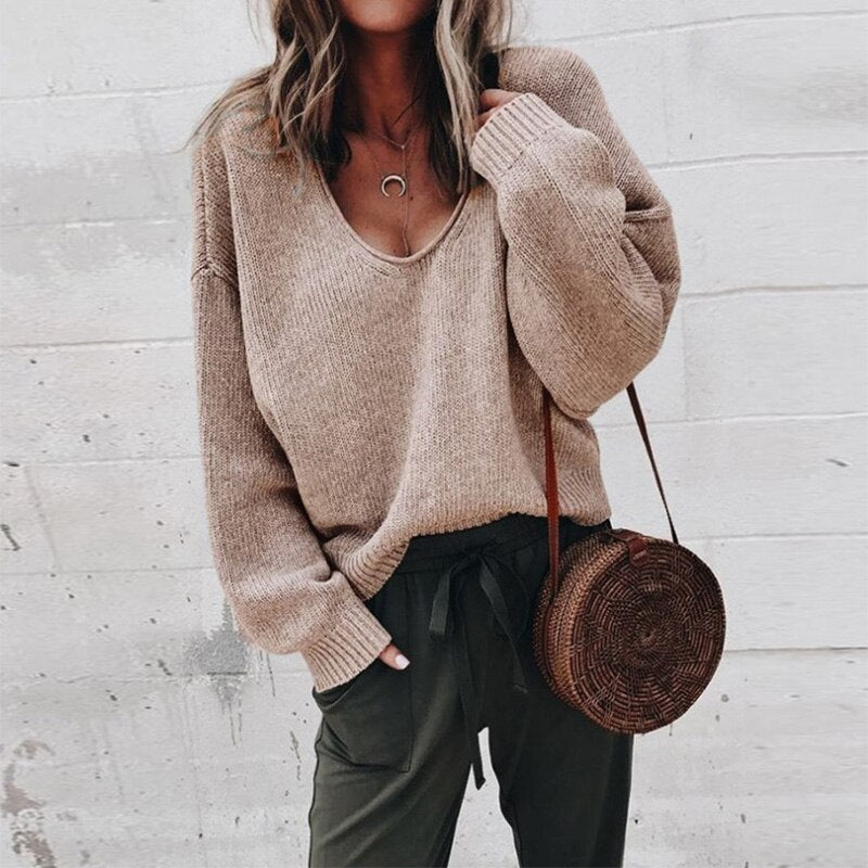 Winnie | Women's Oversized V-Neck Jumper