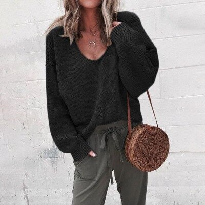 Winnie | Women's Oversized V-Neck Jumper