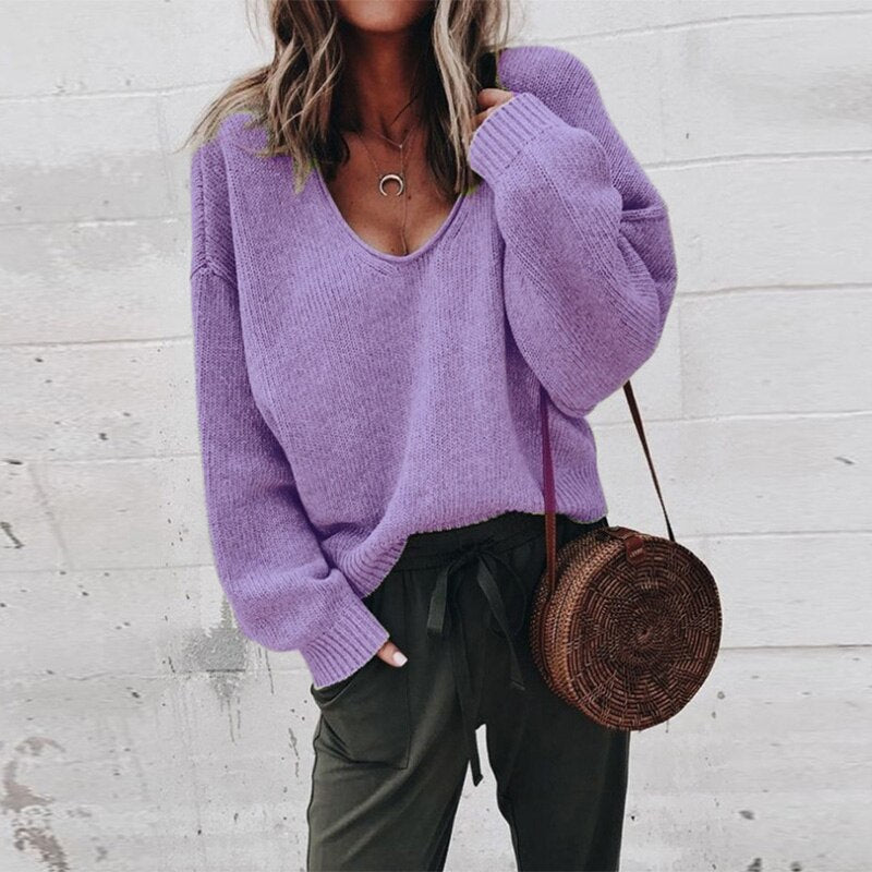 Winnie | Women's Oversized V-Neck Jumper